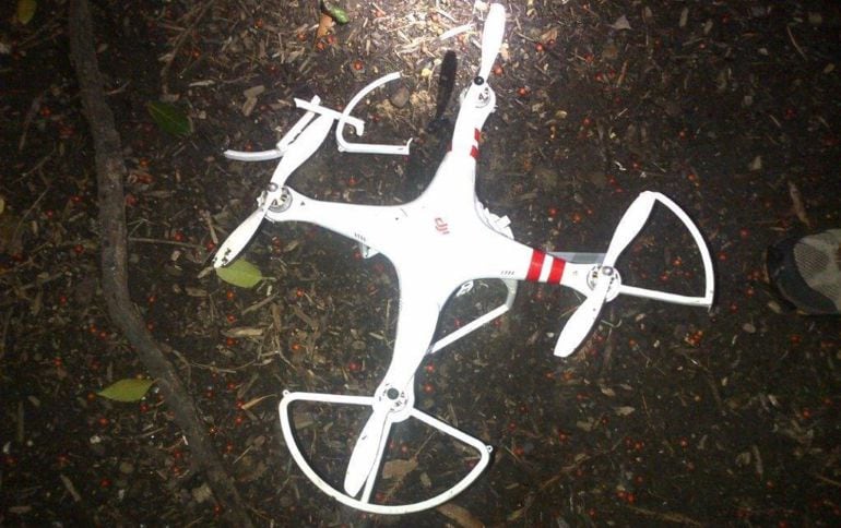 El dron que se estrelló el 26 de enero en la residencia del presidente de los Estados Unidos.