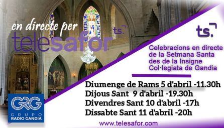 Retransmisión de misas de Semana Santa en Gandia