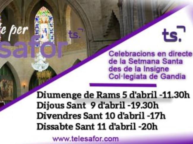 Retransmisión de misas de Semana Santa en Gandia