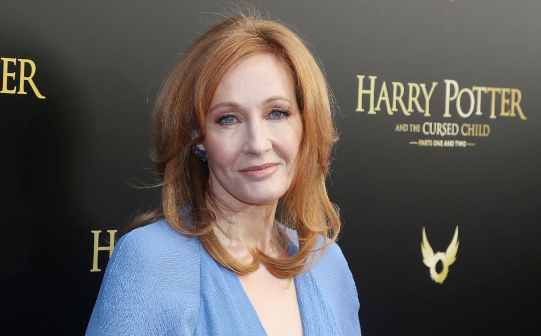 J. K. Rowling en una presentación de la saga &#039;Harry Potter&#039;, en Nueva York