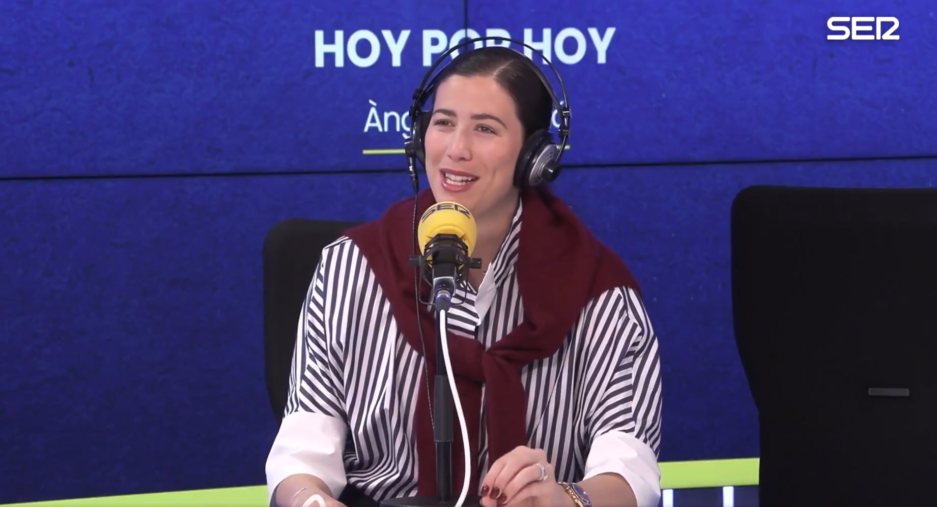 Garbiñe Muguruza en una entrevista en 'Hoy por Hoy'