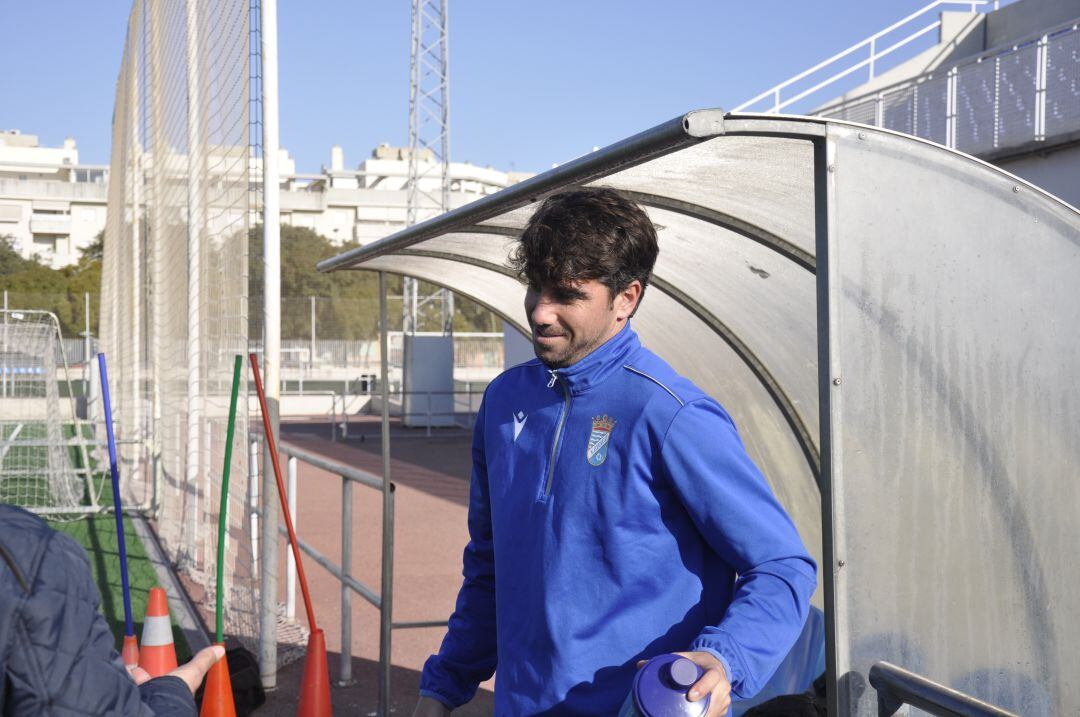 Manu Lebrón en un entrenamiento en La Granja
