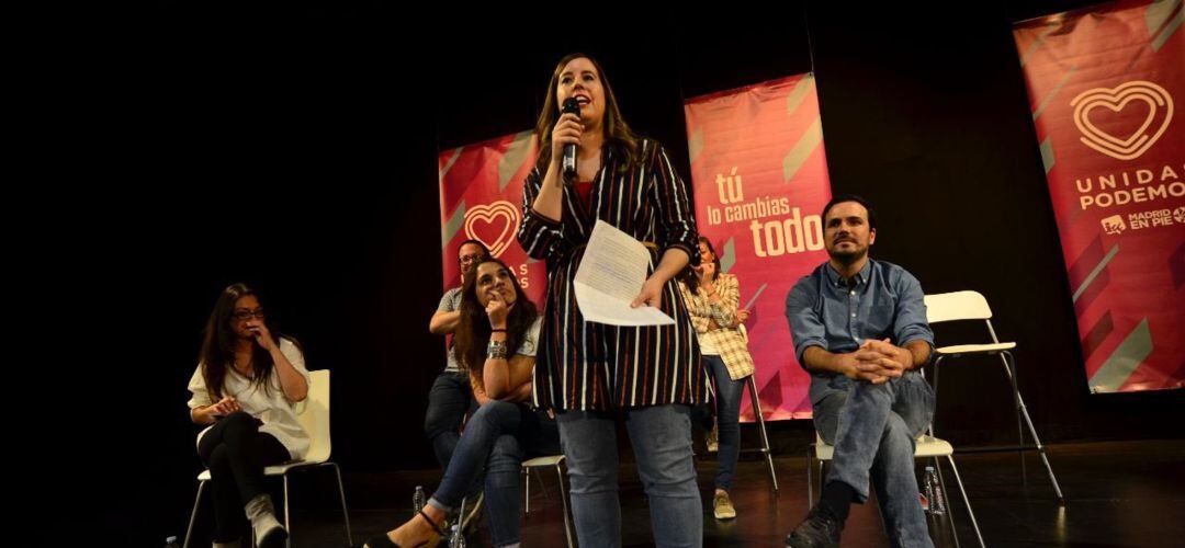 Leticia Sánchez ha contado con el respaldo del coordinador general de IU, Alberto Garzón