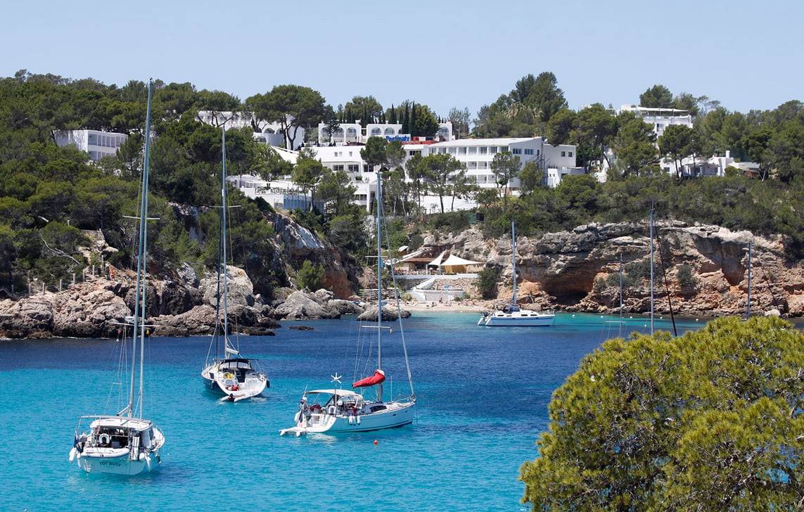 Imagen de archivo de establecimientos turísticos en la zona norte de Ibiza