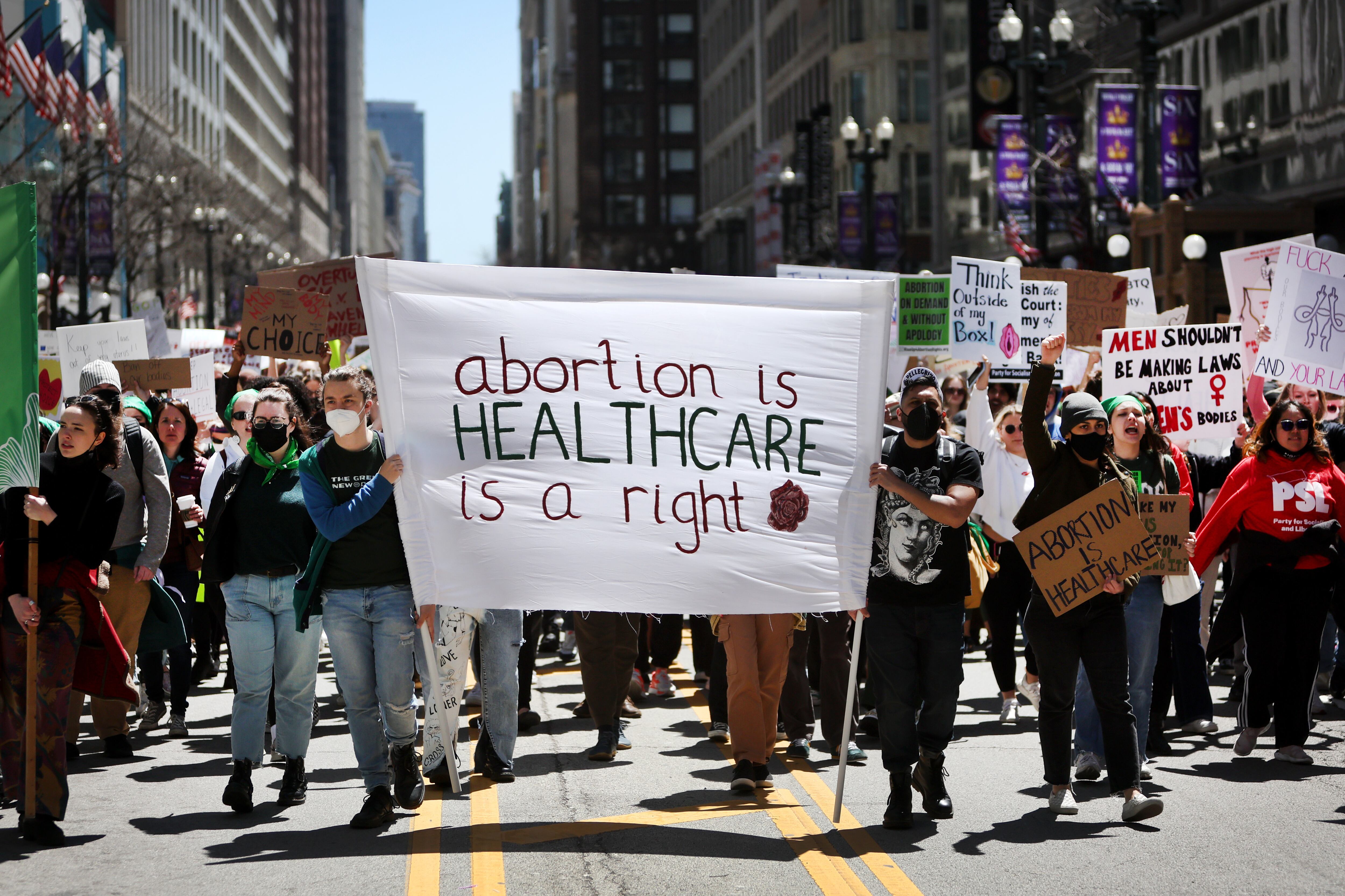 Manifestación en favor del aborto en Chicago