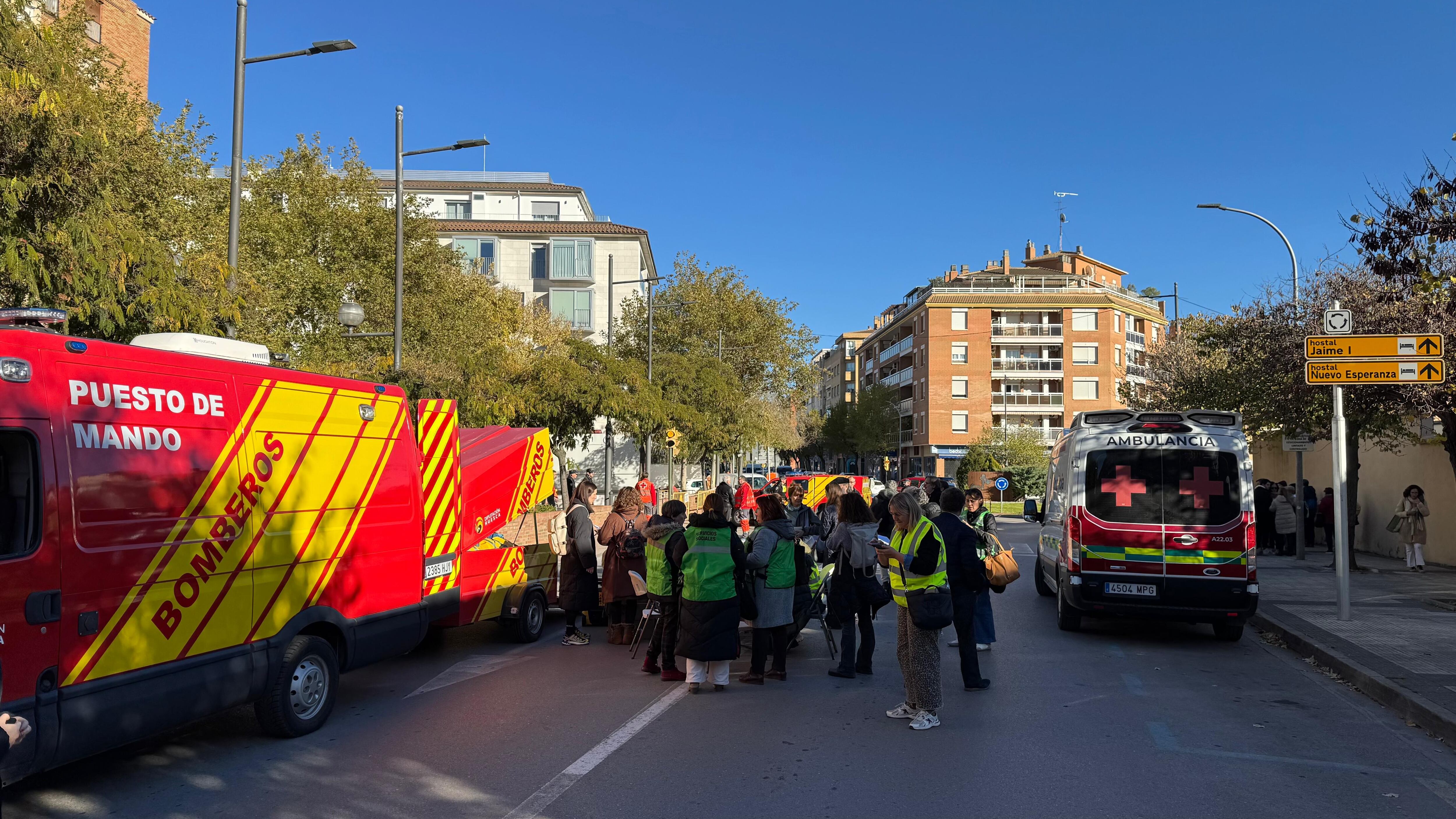 El operativo trasladado a la calzada de la plaza de Santa Clara