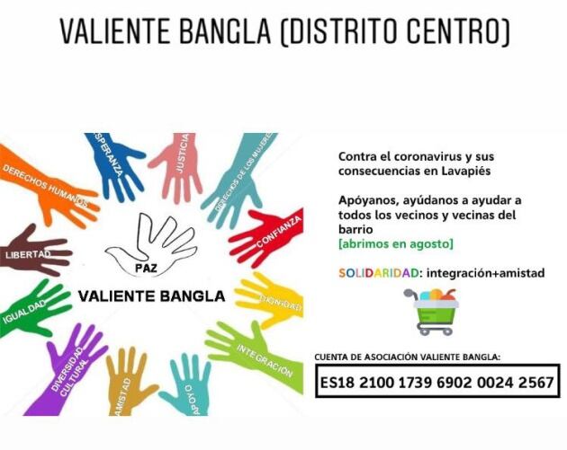 Para ayudar a que la asociación Valiente Bangla continúe desarrollando su actividad puedes realizar una donación en este número de cuenta