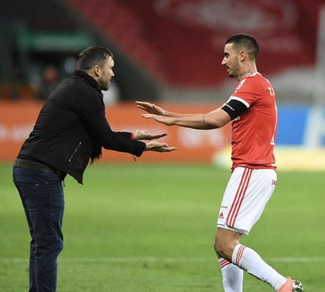 Chacho Coudet y Galhardo ya coincidieron en el Inter de Portoalegre