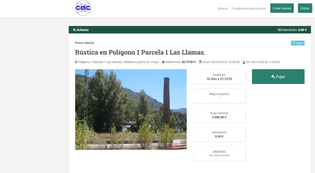 Aparece en la página de CMC