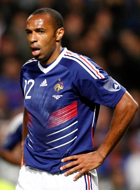 Henry durante un encuentro con los &#039;bleus&#039;