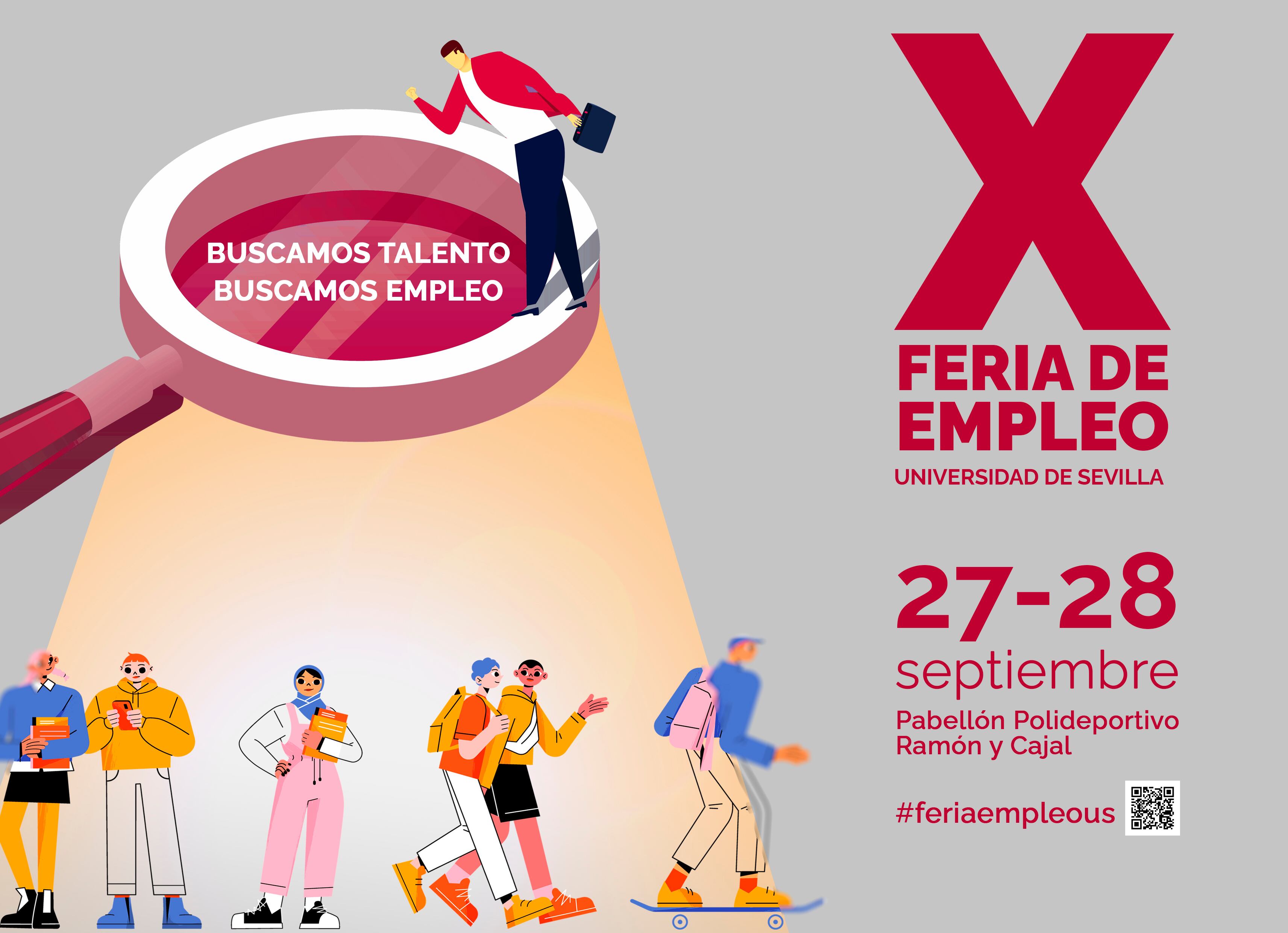 Cartel de la X Feria de Empleo de la Universidad de Sevilla