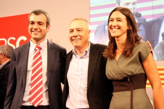 Pere Navarro, amb Maurici Lucena i Núria Parlón