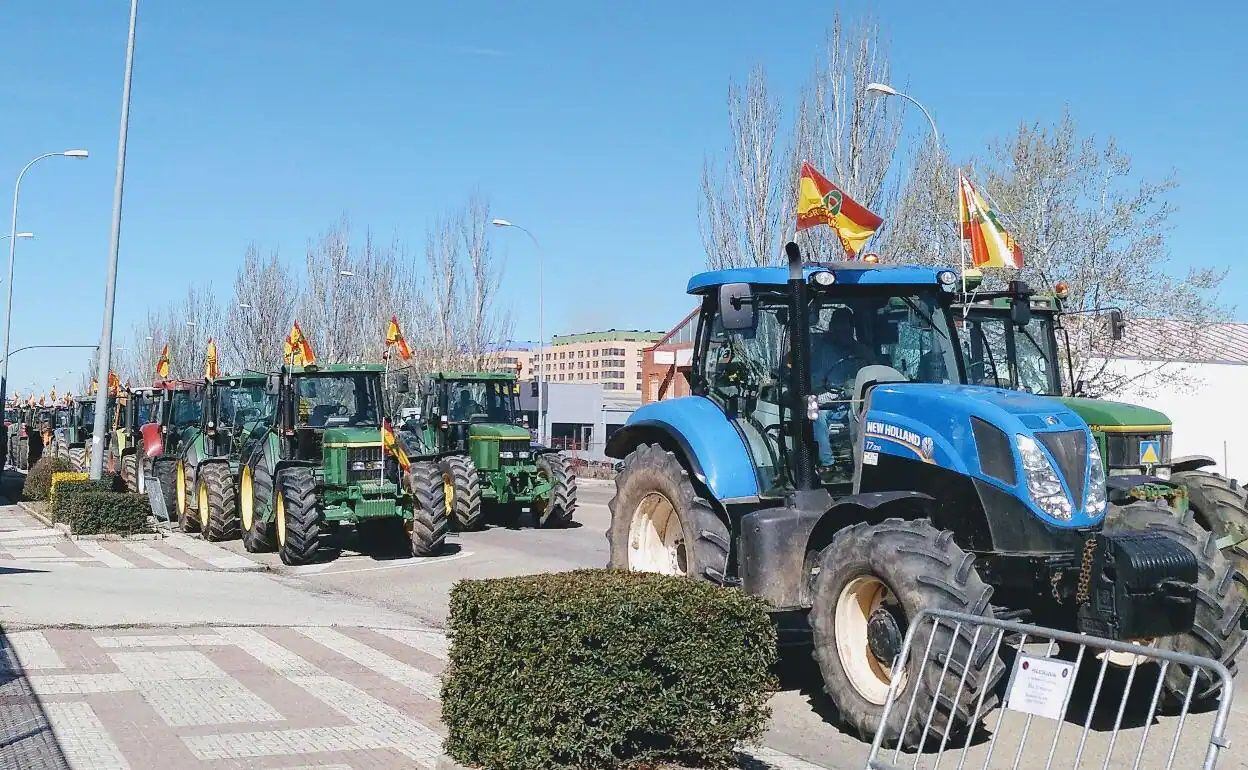 Manifestaciones de agricultores en Soria