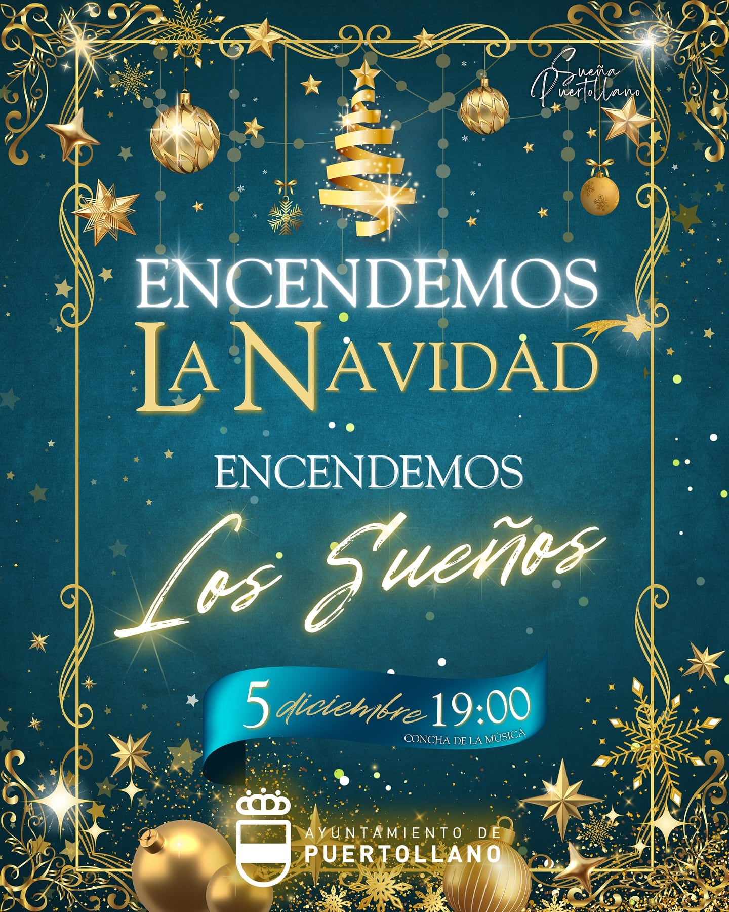 Encendido de luces  navideñas en Puertollano