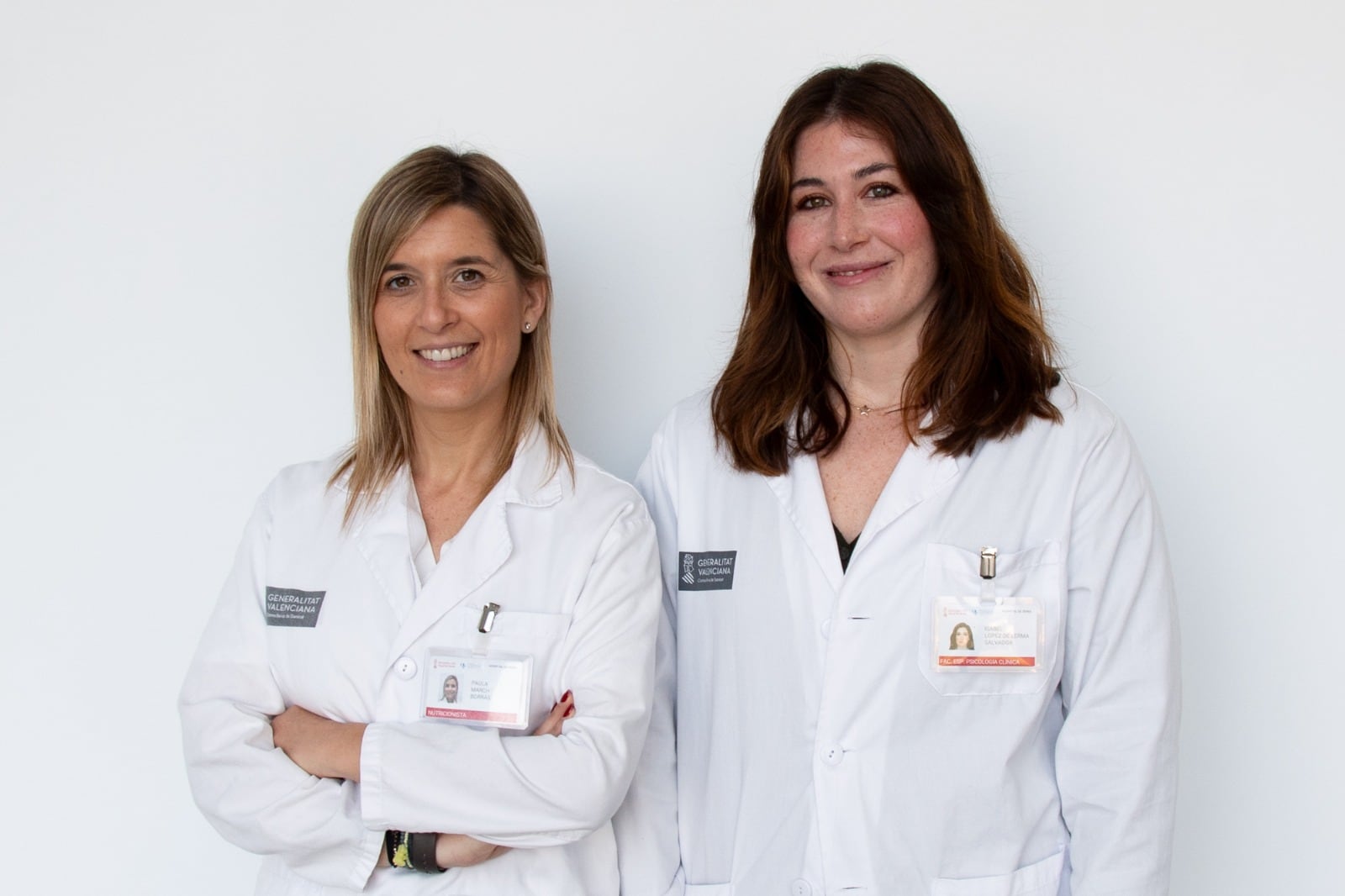 La psicóloga Isabel López de Lerma y la nutricionista Paula March