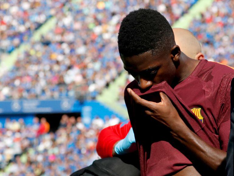 Dembélé, durante el partido ante el Getafe