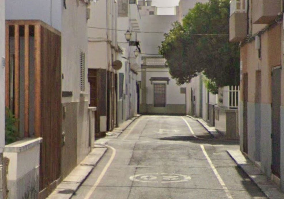 Calle Igualdad de Arrecife, donde fue apuñalado un hombre en la madrugada de este domingo.