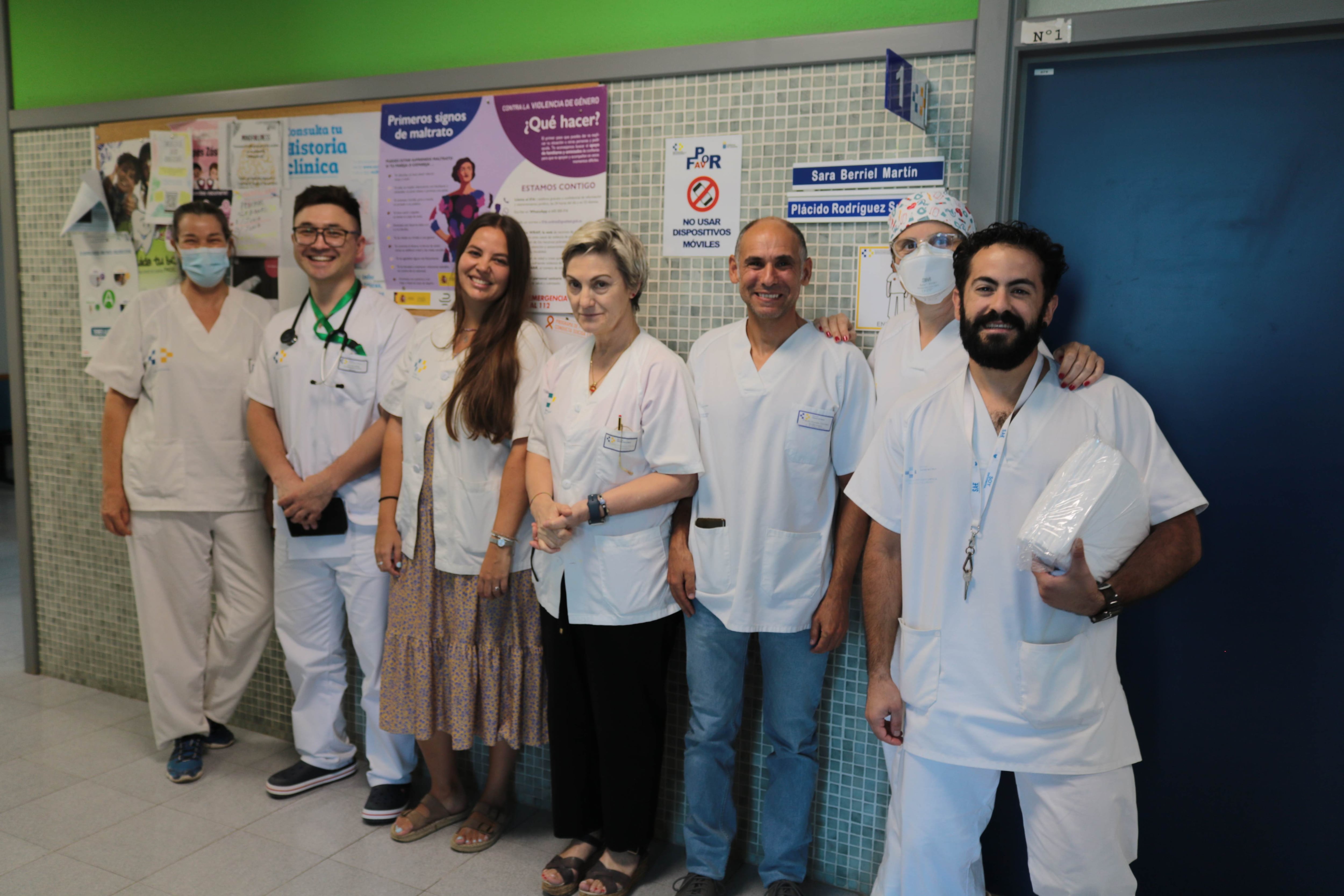 Equipo sanitario del Centro de Salud de Valterra, en Arrecife.