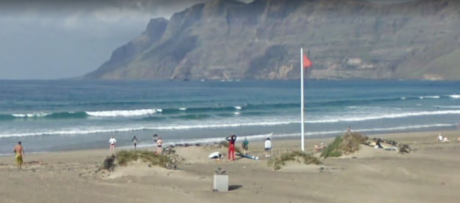 Playa de Famara en Lanzarote.