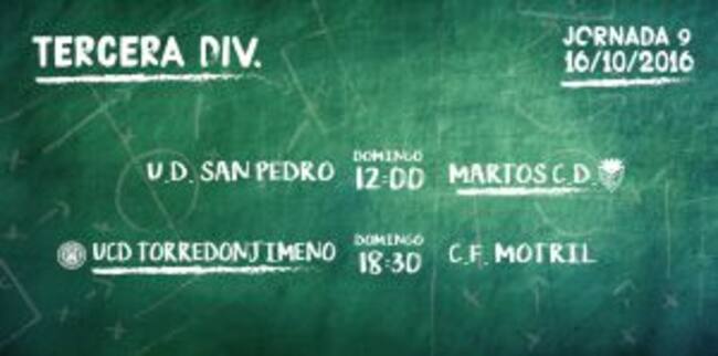 Partidos de la novena jornada del Grupo IX de la Tercera División.