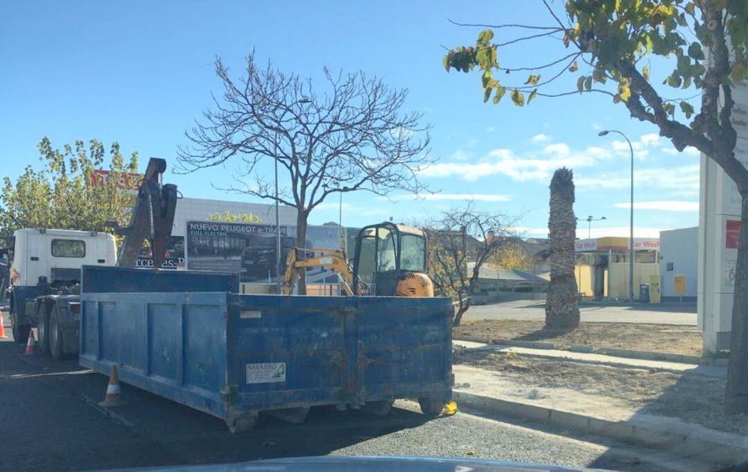 Obras avenida Mediterráneo Elda