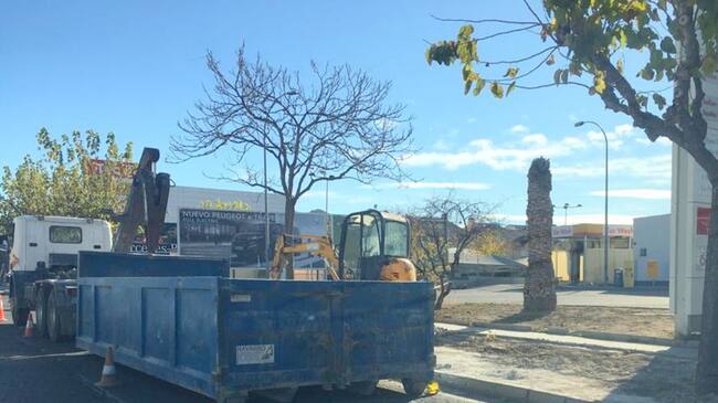 Obras avenida Mediterráneo Elda