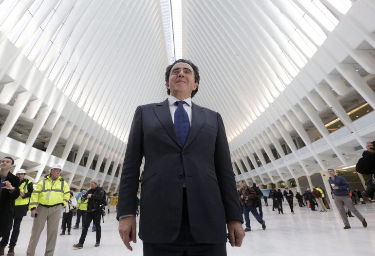  El arquitecto español durante la inauguración del centro de transportes del Word Trade Center