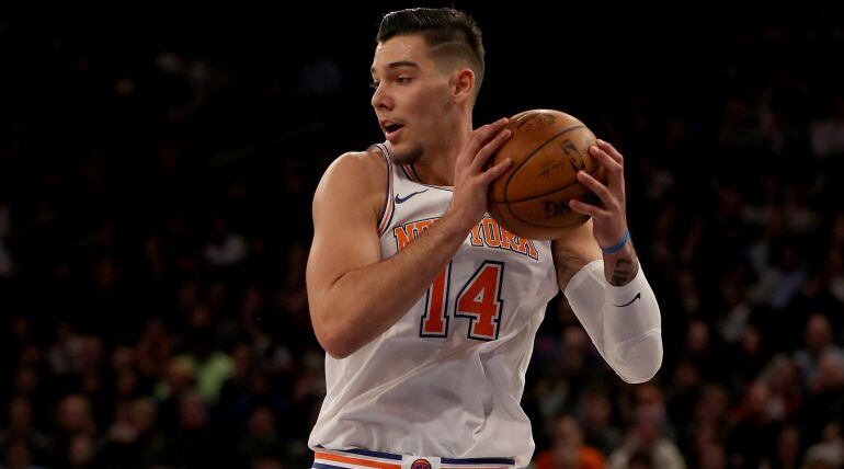 Willy Hernangomez, en un encuentro con los New York Knicks.