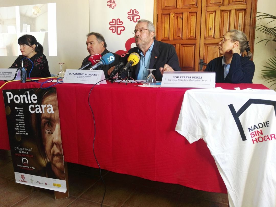 Rueda de prensa de Cáritas en la que se ha presentado la campaña del Día de los Sin Techo