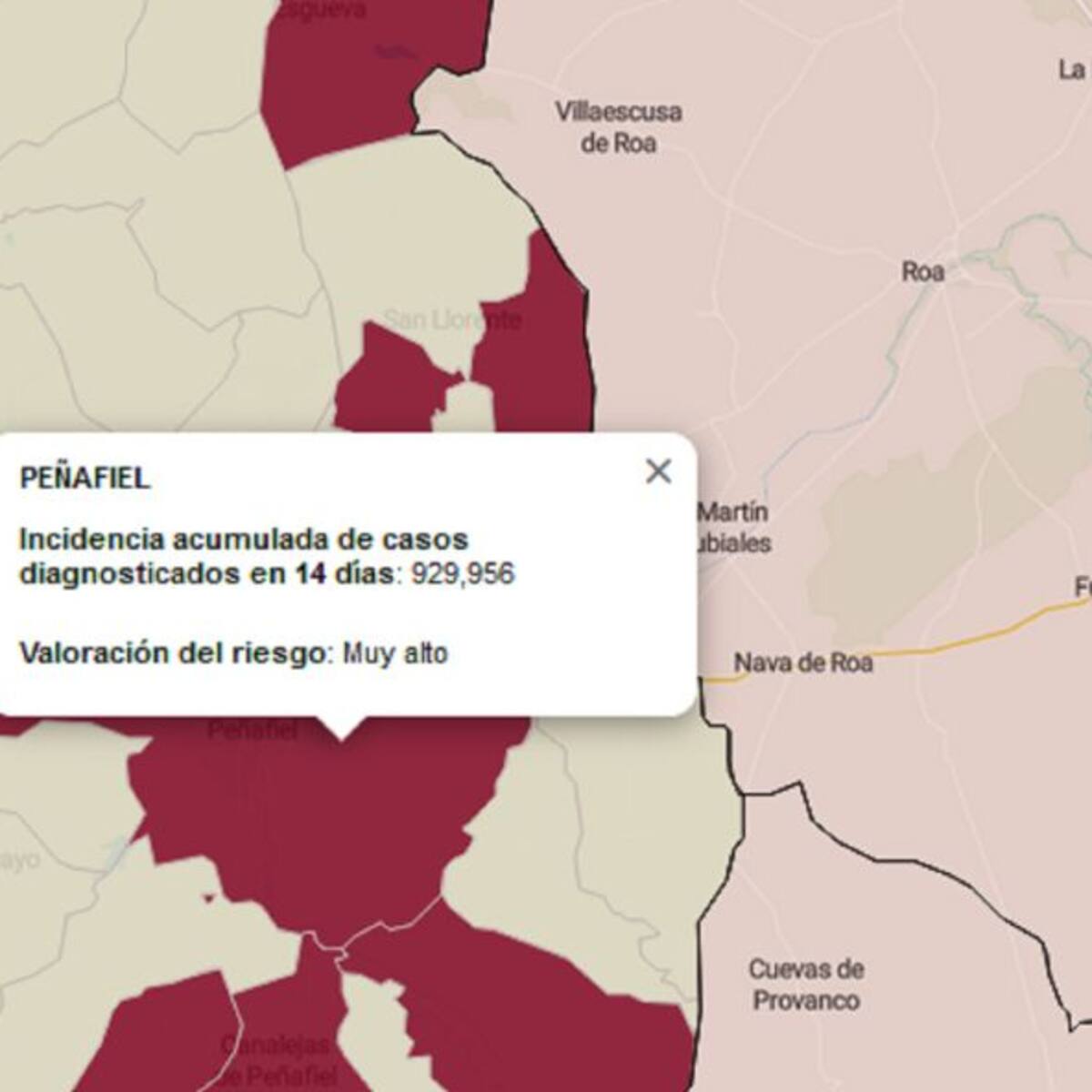 Preocupación por el constante aumento de la tasa de contagios en Peñafiel