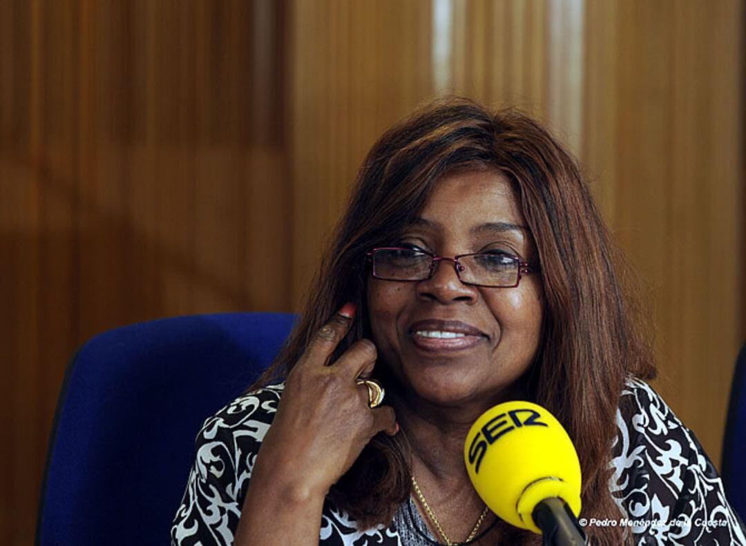 Gloria Gaynor durante una entrevista en los estudios de la Cadena SER en Madrid