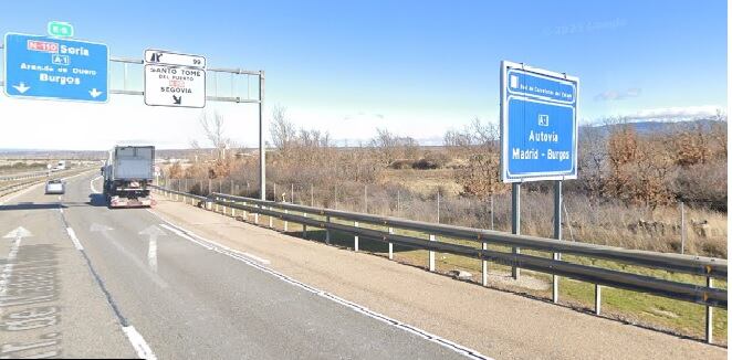 Km 99 de la A-1, término municipal de Santo Tomé del Puerto (Segovia)