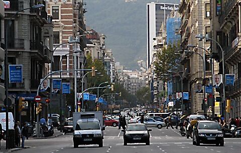 Una imatge del carrer Balmes de Barcelona