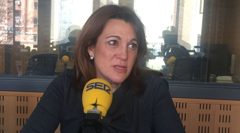 Soraya Rodríguez, en los estudios de Radio Valladolid