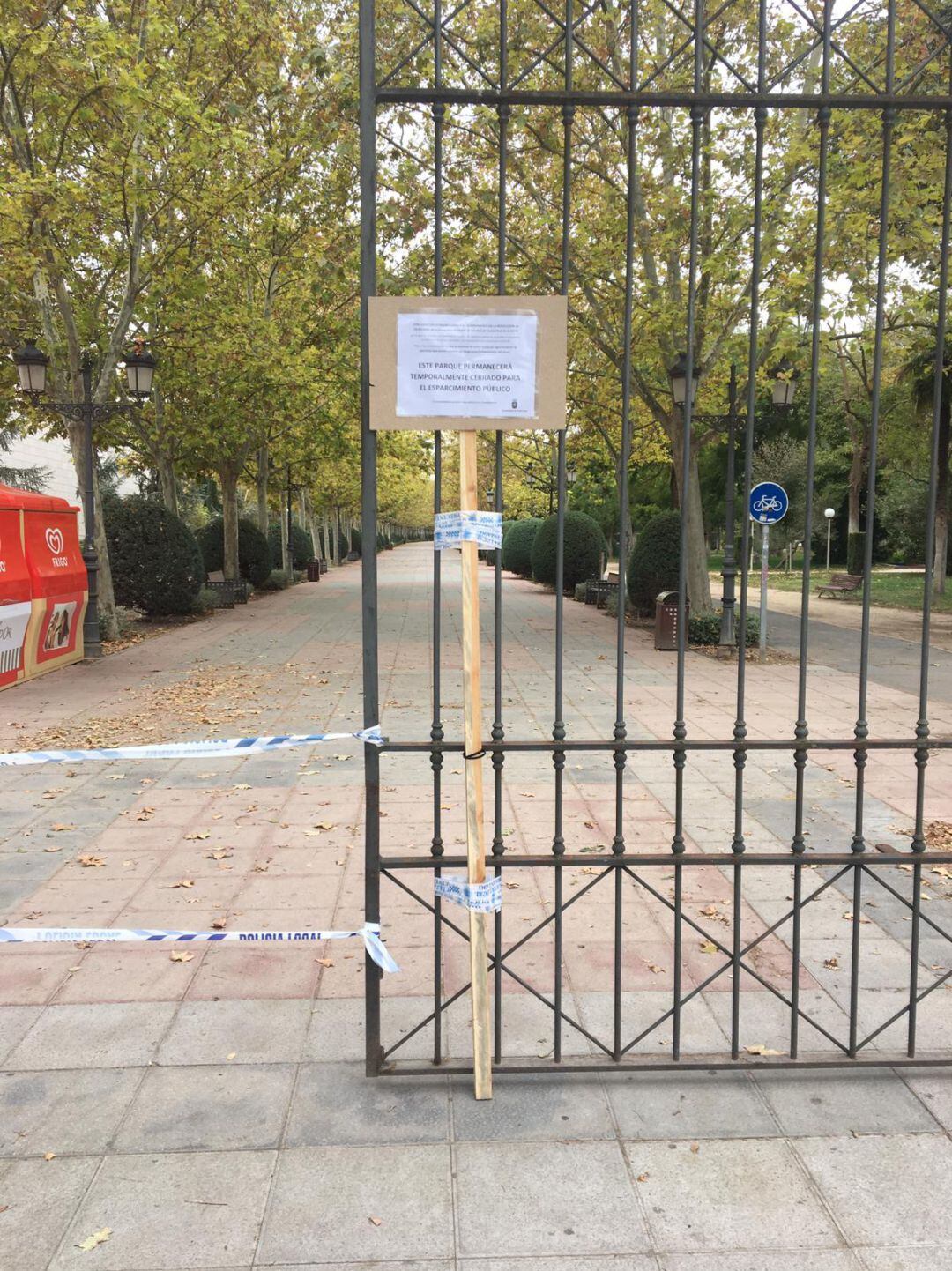 El Ayuntamiento ha cerrado los parques de Ciudad Real atendiendo a las medidas establecidas por Sanidad