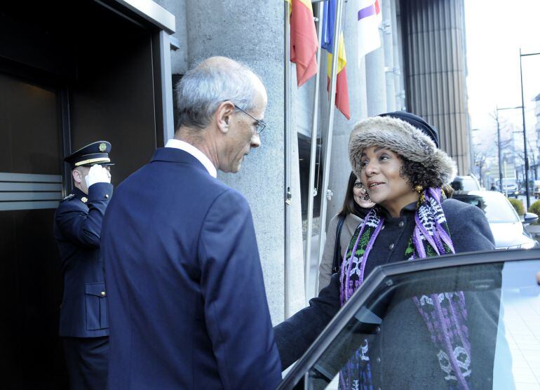 Rebuda de la secretària general de la francofonia Michaëlle Jean per part del Cap de Govern 