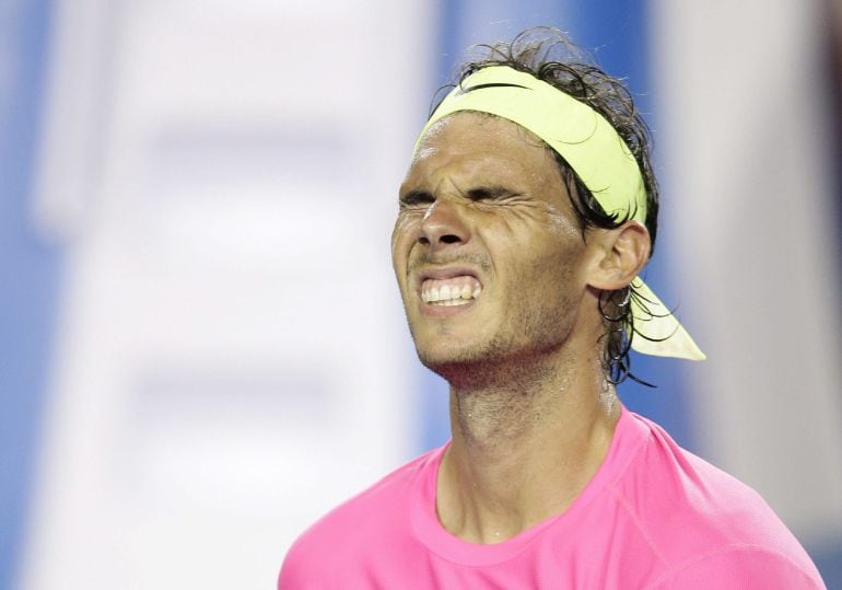 Nadal, con cara de sufrimiento durante su partido ante el estadounidense Tim Smyczek