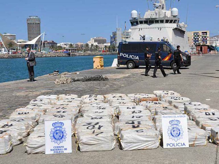 Imagen de otra operación policial antidroga en el Puerto de La Luz sin relación con la noticia