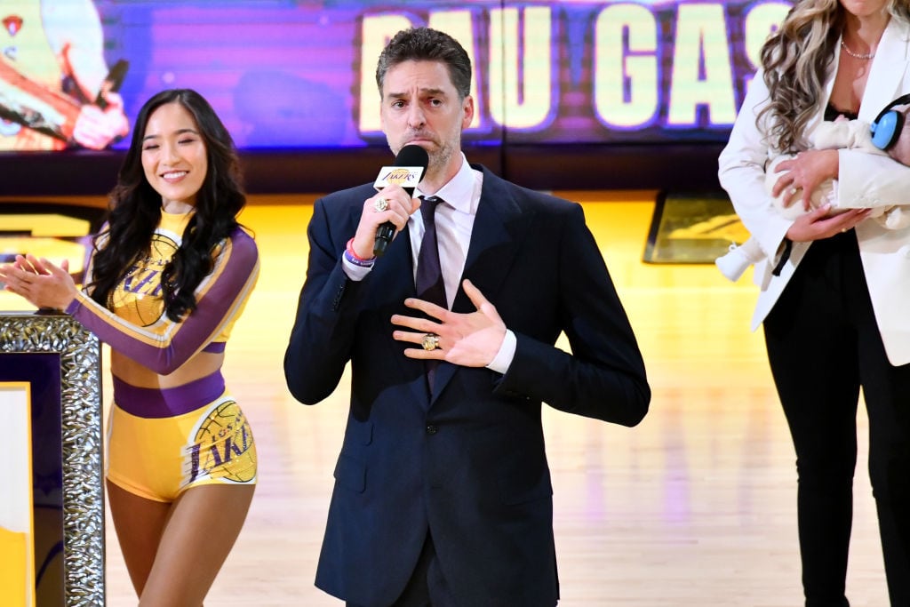 Homenaje a Pau Gasol antes del Los Angeles Lakers - Memphis Grizzlies