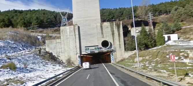 Fotografía de uno de los túneles de Guadarrama, en la Comunidad de Madrid