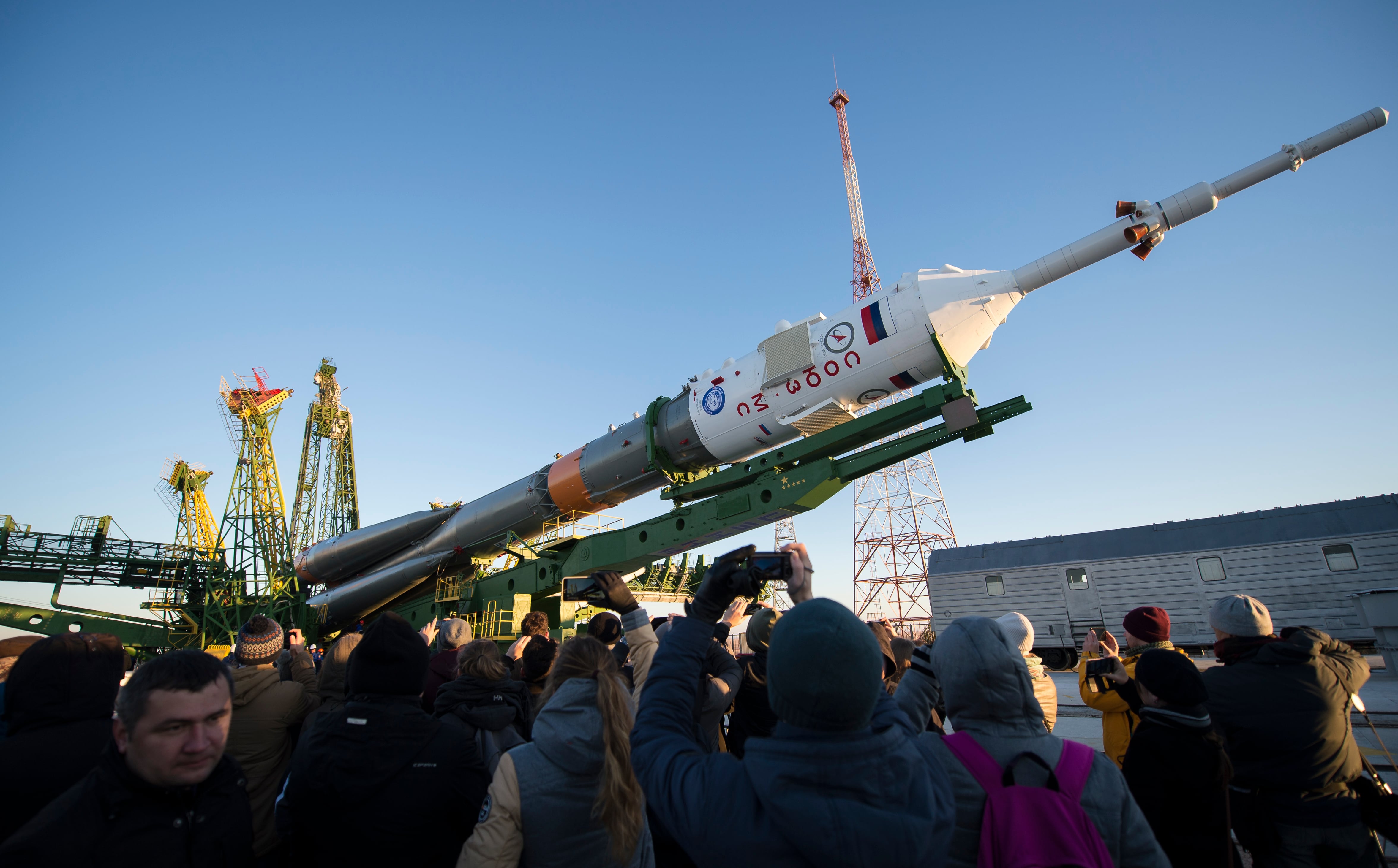 Un ejemplar de la Soyuz MS-02.