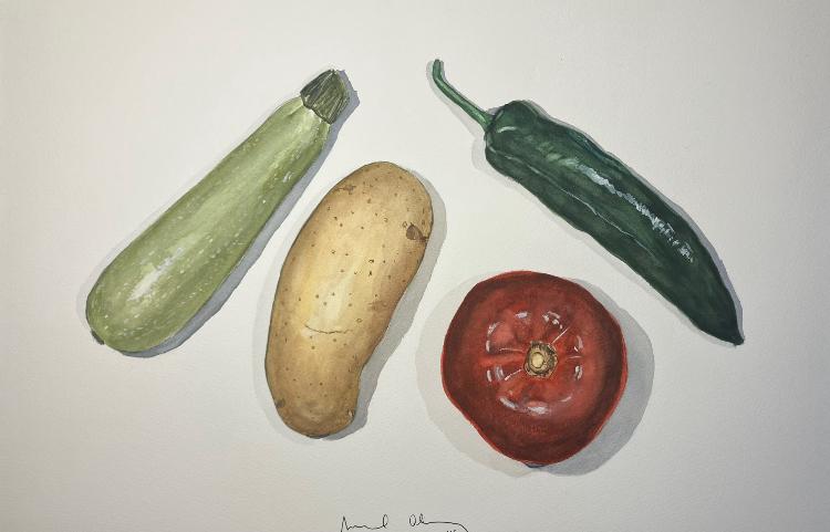 Acuarela de Manuel Olivas