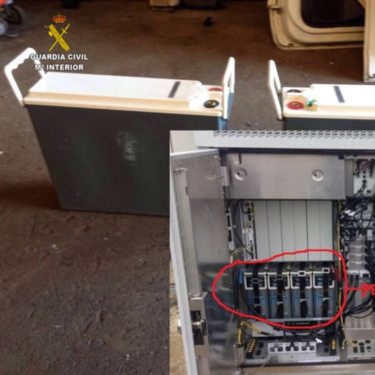 Detenido por robar las baterías de una antena de telefonía móvil