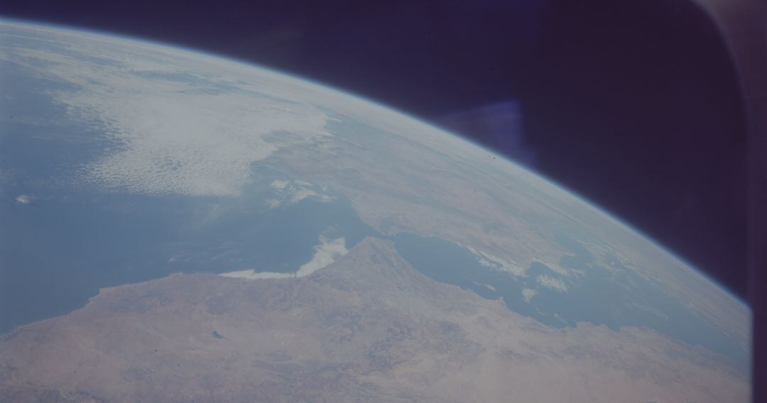 Una de las fotografías que Pedro Duque de la Península Ibérica tomó desde la órbita terrestre