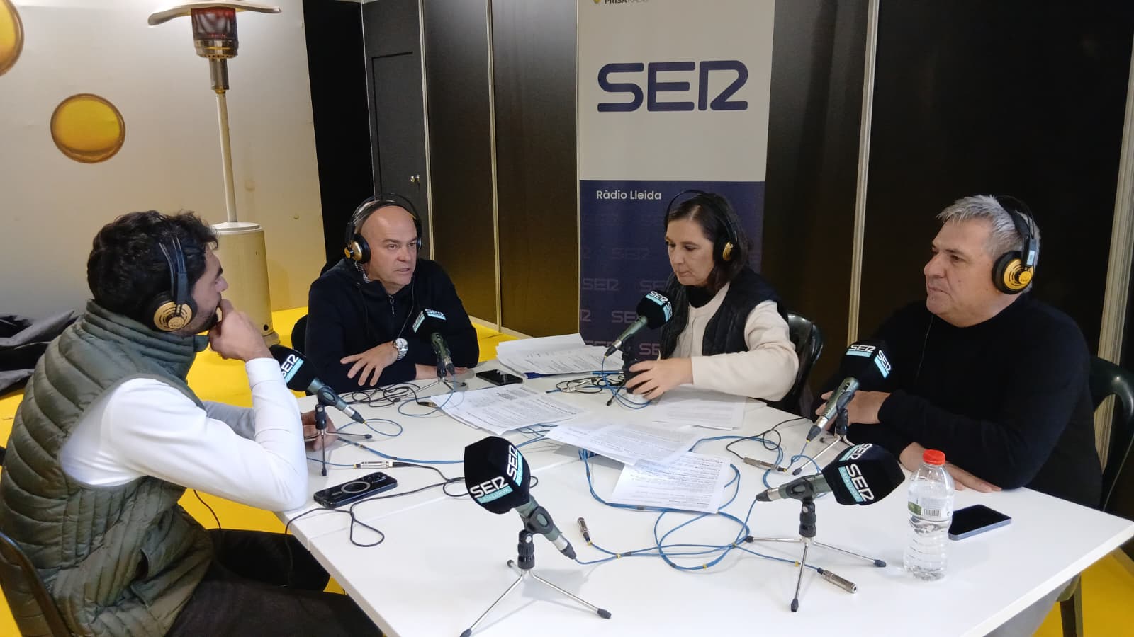 Albert Guiu, de Nortoliva; Jordi Guiu, de la cooperativa de Juncosa i Sergi Garcia de Cuadrat Valley també han participat a l'Aquí Lleida des de la Fira de l'Oli.
