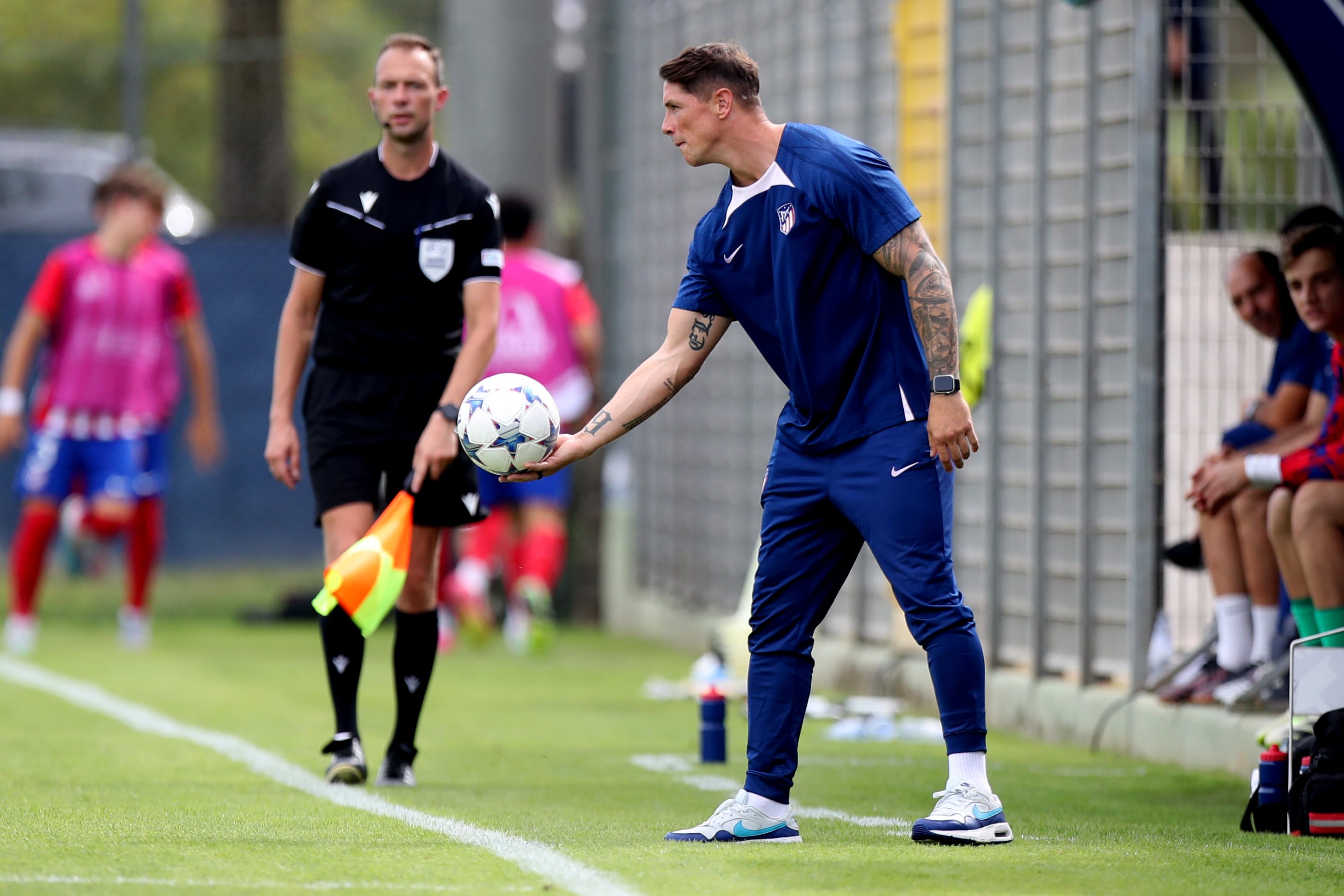 Fernando Torres durante el partido ante el Lazio de la UEFA Youth League.