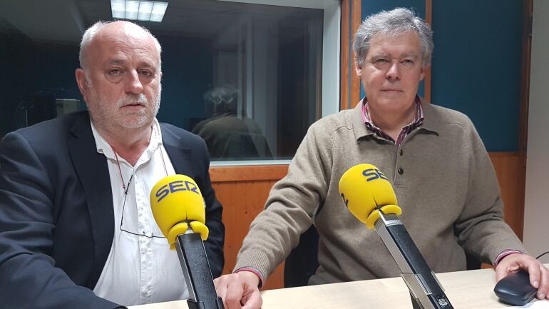 Javier Gómez Acebo y Alberto Ibañez durante la tertulia de La Ventana 