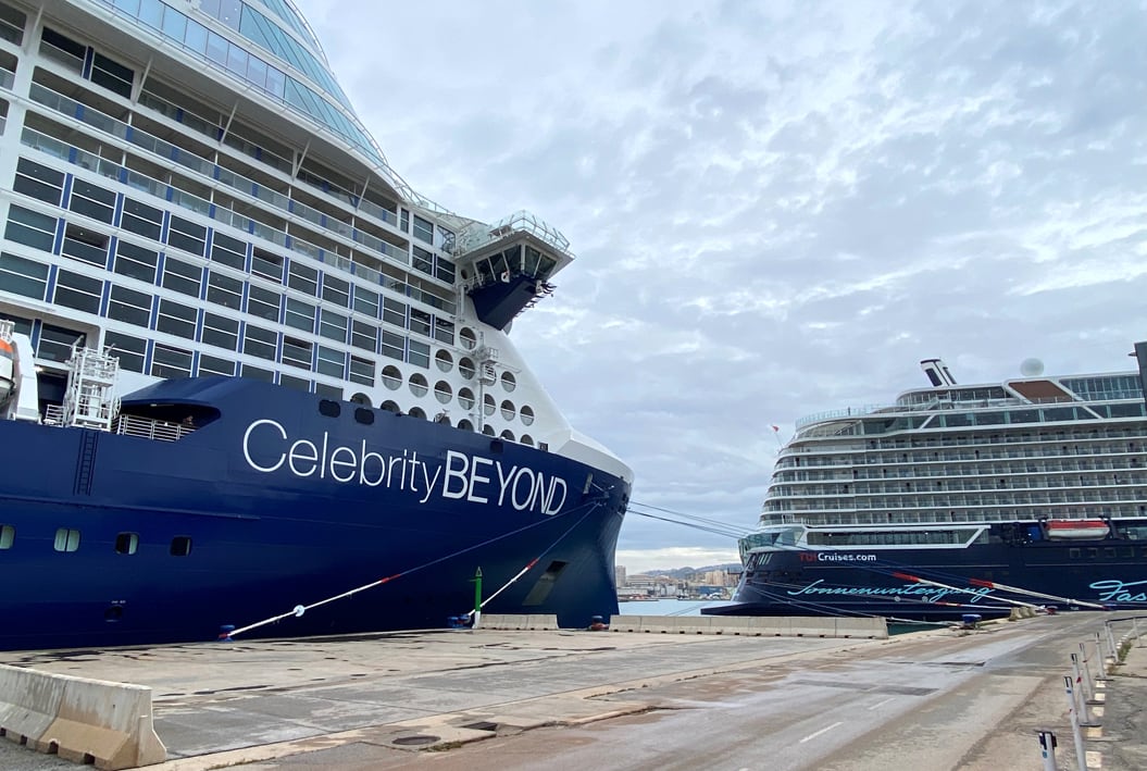 Algunos de los cruceros este miércoles en Málaga