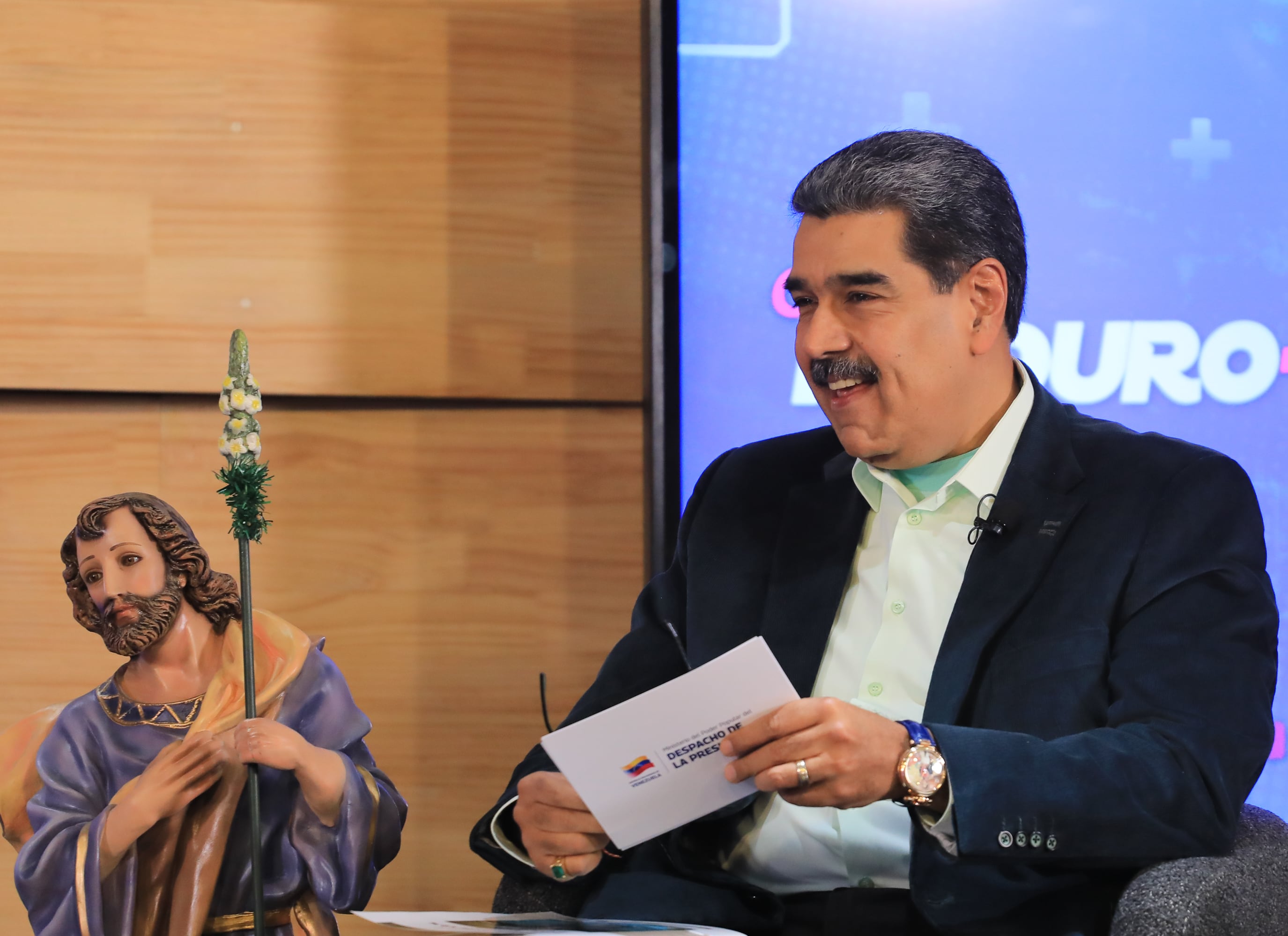 Fotografía cedida por el Palacio de Miraflores del presidente de Venezuela, Nicolás Maduro.