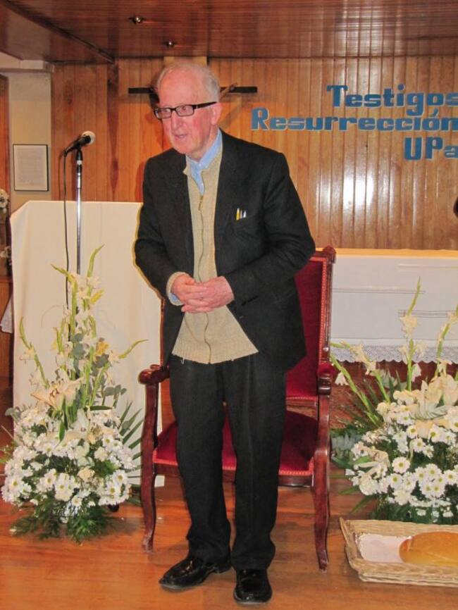 Domiciano Monjas en un acto litúrgico